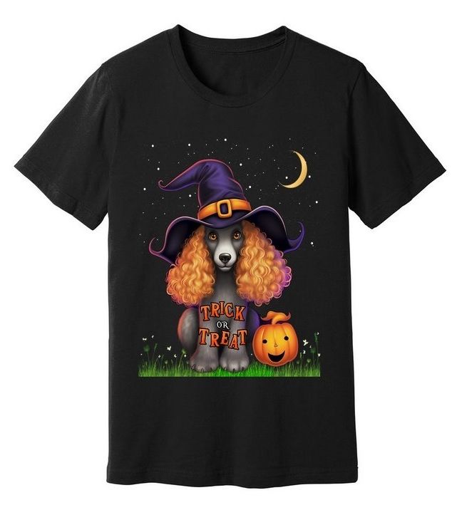 Halloween Trick-or-Treat Poodle T-Shirt by Poodle World