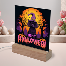Load image into Gallery viewer, Happy Halloween Illuminated LED Color Changing Sign by Poodle World