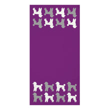 Load image into Gallery viewer, Poodle Pattern Purple Beach Towel by Poodle World