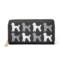 Load image into Gallery viewer, Poodle Pattern Black Zipper Wallet by Poodle World