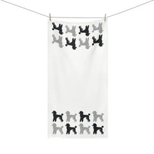 Load image into Gallery viewer, Poodle Pattern White Beach Towel by Poodle World