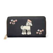 Load image into Gallery viewer, Poodle World 'French Poodle' Black Zipper Wallet
