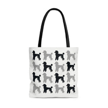 Load image into Gallery viewer, Poodle Pattern White Tote Bag by Poodle World