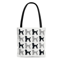 Load image into Gallery viewer, Poodle Pattern White Tote Bag by Poodle World