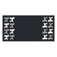 Load image into Gallery viewer, Poodle Pattern Black Beach Towel by Poodle World