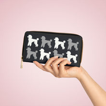 Load image into Gallery viewer, Poodle Pattern Black Zipper Wallet by Poodle World
