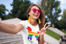 Load image into Gallery viewer, Gay Pride Poodle World Unisex Short Sleeve Rainbow T-Shirt