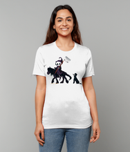 Load image into Gallery viewer, Grim Reaper Horseman with #7 Blade Dog Groomer's Unisex T-Shirt