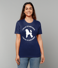 Load image into Gallery viewer, 'I Have Standards' Short Sleeve Unisex Poodle World T-Shirt