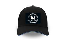 Load image into Gallery viewer, 'I Have Standards' 5 Panel Poodle World Cap with Sandwich Peak