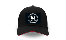 Load image into Gallery viewer, 'I Have Standards' 5 Panel Poodle World Cap with Sandwich Peak