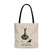 Load image into Gallery viewer, 'Life Is Good but Poodles Make It Better' Tote Bag by Poodle World