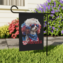 Load image into Gallery viewer, Patriotic Poodle USA Garden & House Banner