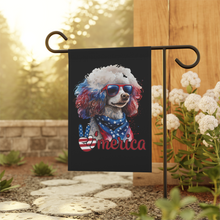 Load image into Gallery viewer, Patriotic Poodle USA Garden & House Banner