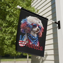 Load image into Gallery viewer, Patriotic Poodle USA Garden & House Banner