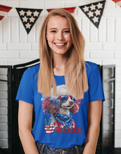 Load image into Gallery viewer, Patriotic Poodle USA T-Shirt by Poodle World

