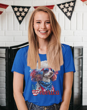 Load image into Gallery viewer, Patriotic Poodle USA T-Shirt by Poodle World