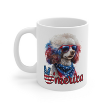 Load image into Gallery viewer, Patriotic Poodle USA Ceramic Mug by Poodle World