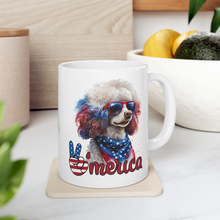 Load image into Gallery viewer, Patriotic Poodle USA Ceramic Mug by Poodle World