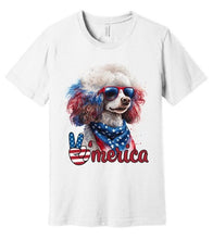 Load image into Gallery viewer, Patriotic Poodle USA T-Shirt by Poodle World