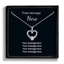 Load image into Gallery viewer, White Gold Paw Heart Necklace with Personalized Gift Box
