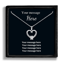 Load image into Gallery viewer, White Gold Paw Heart Necklace with Personalized Gift Box
