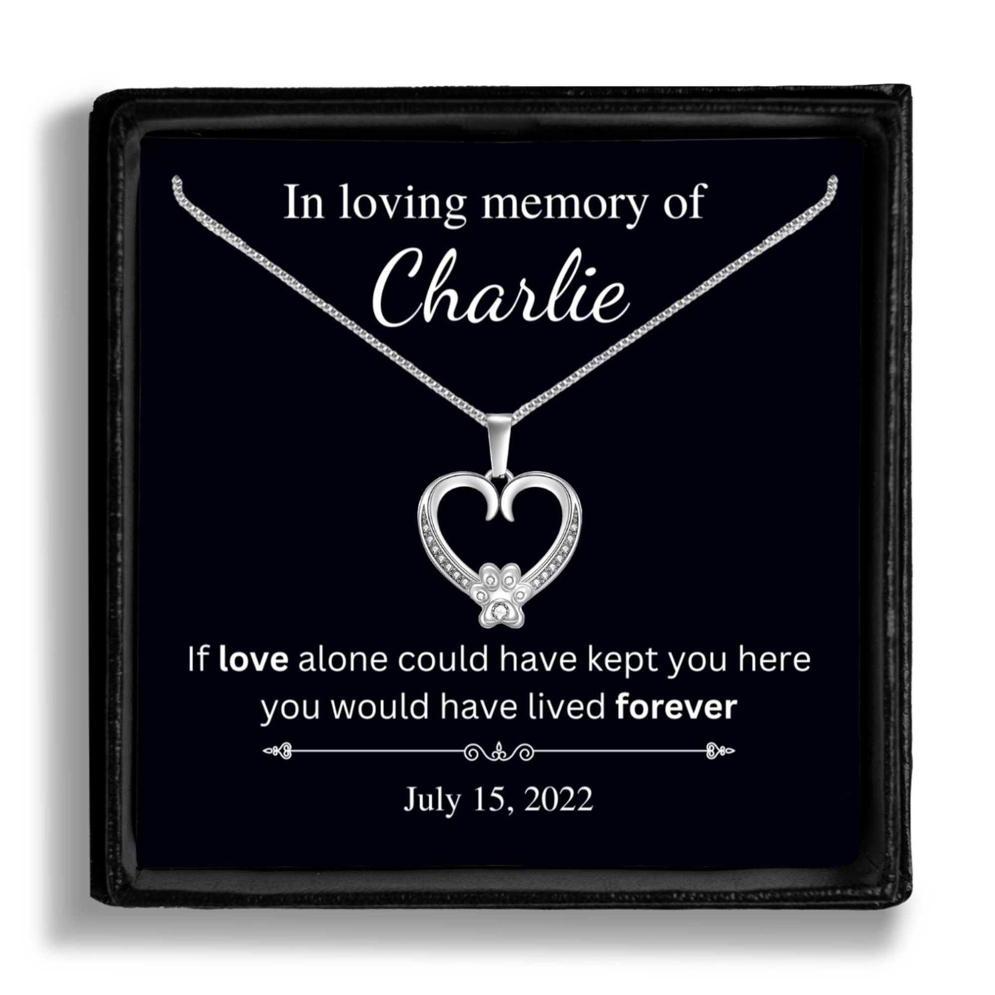 In loving online memory necklace