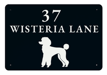 Load image into Gallery viewer, Personalised Metal House Address Poodle Sign