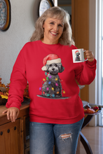 Load image into Gallery viewer, Poodle Puppy Christmas Sweatshirt by Poodle World