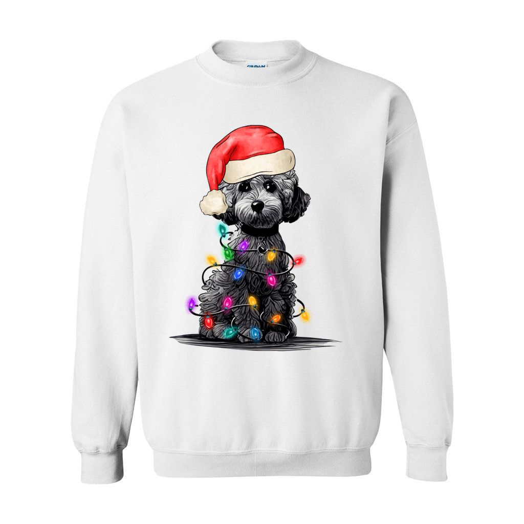 Poodle Puppy Christmas Sweatshirt by Poodle World