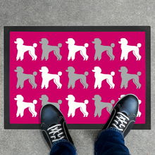 Load image into Gallery viewer, Poodle Pattern Pink Door Mat by Poodle World