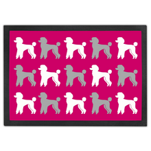 Load image into Gallery viewer, Poodle Pattern Pink Door Mat by Poodle World