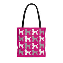 Load image into Gallery viewer, Poodle Pattern Pink Tote Bag by Poodle World