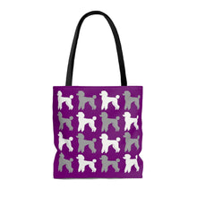 Load image into Gallery viewer, Poodle Pattern Purple Tote Bag by Poodle World
