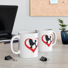 Load image into Gallery viewer, Poodle Heart Ceramic Mug