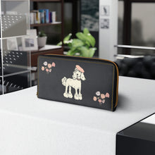 Load image into Gallery viewer, Poodle World 'French Poodle' Black Zipper Wallet