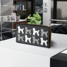 Load image into Gallery viewer, Poodle Pattern Black Zipper Wallet by Poodle World