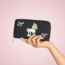 Load image into Gallery viewer, Poodle World 'French Poodle' Black Zipper Wallet
