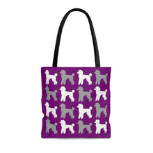 Load image into Gallery viewer, Poodle Pattern Purple Tote Bag by Poodle World