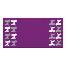 Load image into Gallery viewer, Poodle Pattern Purple Beach Towel by Poodle World
