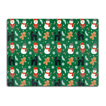 Load image into Gallery viewer, Christmas Poodle Pattern Glass Cutting Board
