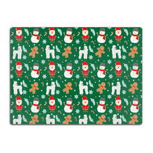 Load image into Gallery viewer, Christmas Poodle Pattern Glass Cutting Board
