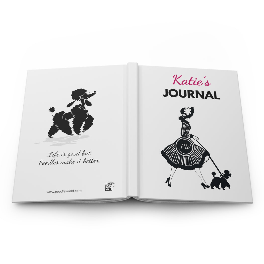 Personalized 'Life Is Good but Poodles Make It Better' Hardcover Journal