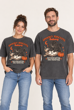 Load image into Gallery viewer, Spooky Biscuits Bakery "We Knead 'Em You Need 'Em" -  Black Poodle Pumpkin T-Shirt
