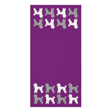 Load image into Gallery viewer, Poodle Pattern Purple Beach Towel by Poodle World
