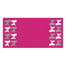 Load image into Gallery viewer, Poodle Pattern Pink Beach Towel by Poodle World
