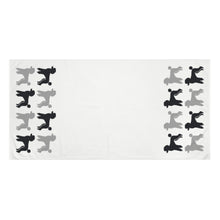 Load image into Gallery viewer, Poodle Pattern White Beach Towel by Poodle World
