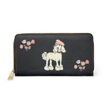 Load image into Gallery viewer, Poodle World &#39;French Poodle&#39; Black Zipper Wallet
