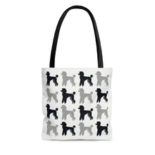 Load image into Gallery viewer, Poodle Pattern White Tote Bag by Poodle World
