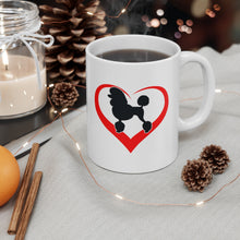 Load image into Gallery viewer, Poodle Heart Ceramic Mug
